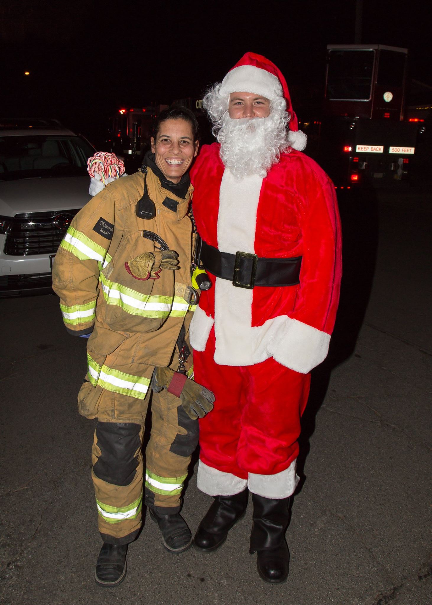 Santa and Fire Fighter